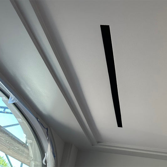 Linear Kit - 12" Length Diffuser + Plenum Box Frameless Mud-in Air Conditioning Vent Cover Diffuser Register for Drywall