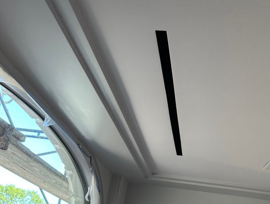 Linear Kit - 12" Length Diffuser + Plenum Box Frameless Mud-in Air Conditioning Vent Cover Diffuser Register for Drywall